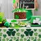 3 Pack Disposable Plastic 54" x 108" St Patricks Day Decorations, Shamrock Patterned Spring St Patricks Party Table Cloth for Dining Room Kitchen Decor